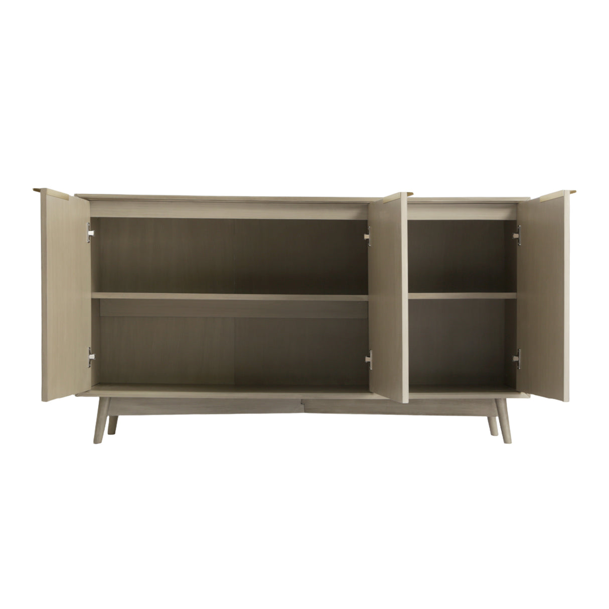 Monza – 3 Door Sideboard with Fluted Detailing – Black or Pale Ash
