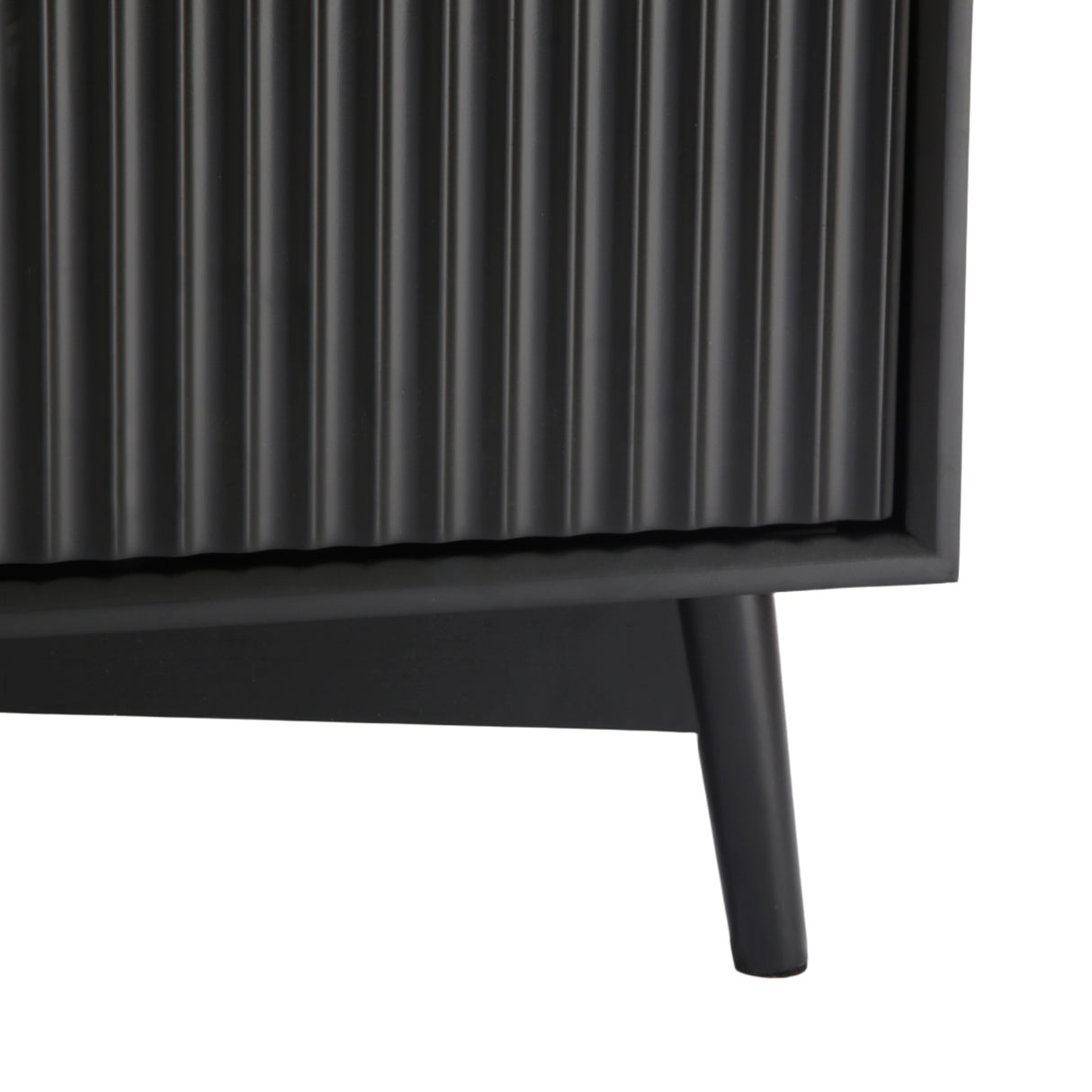 Monza – Coffee Table with Fluted Drawers – Black or Pale Ash