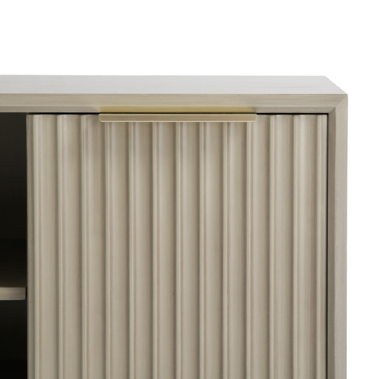 Monza – Fluted TV Unit with Storage – Black or Pale Ash