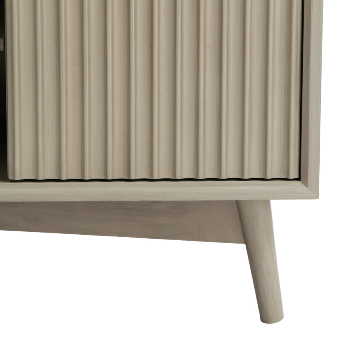 Monza – Fluted TV Unit with Storage – Black or Pale Ash