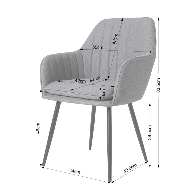 Muse - Occasional Chair in Linen Fabric