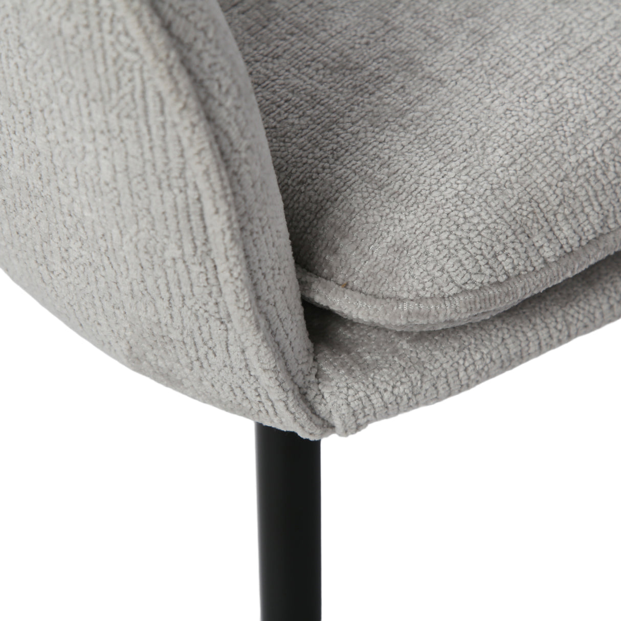 Muse - Pair of Chairs in Woven Yarn Fabric - Set of 2 Dining Chairs