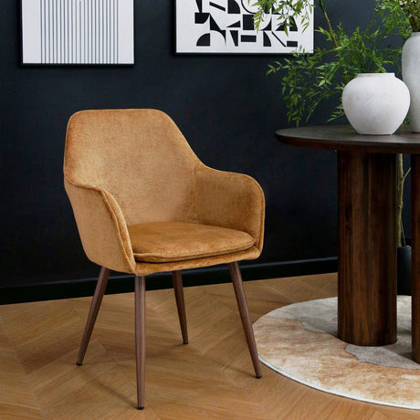 Muse - Accent Chair in Woven Yarn Fabric Upholstery