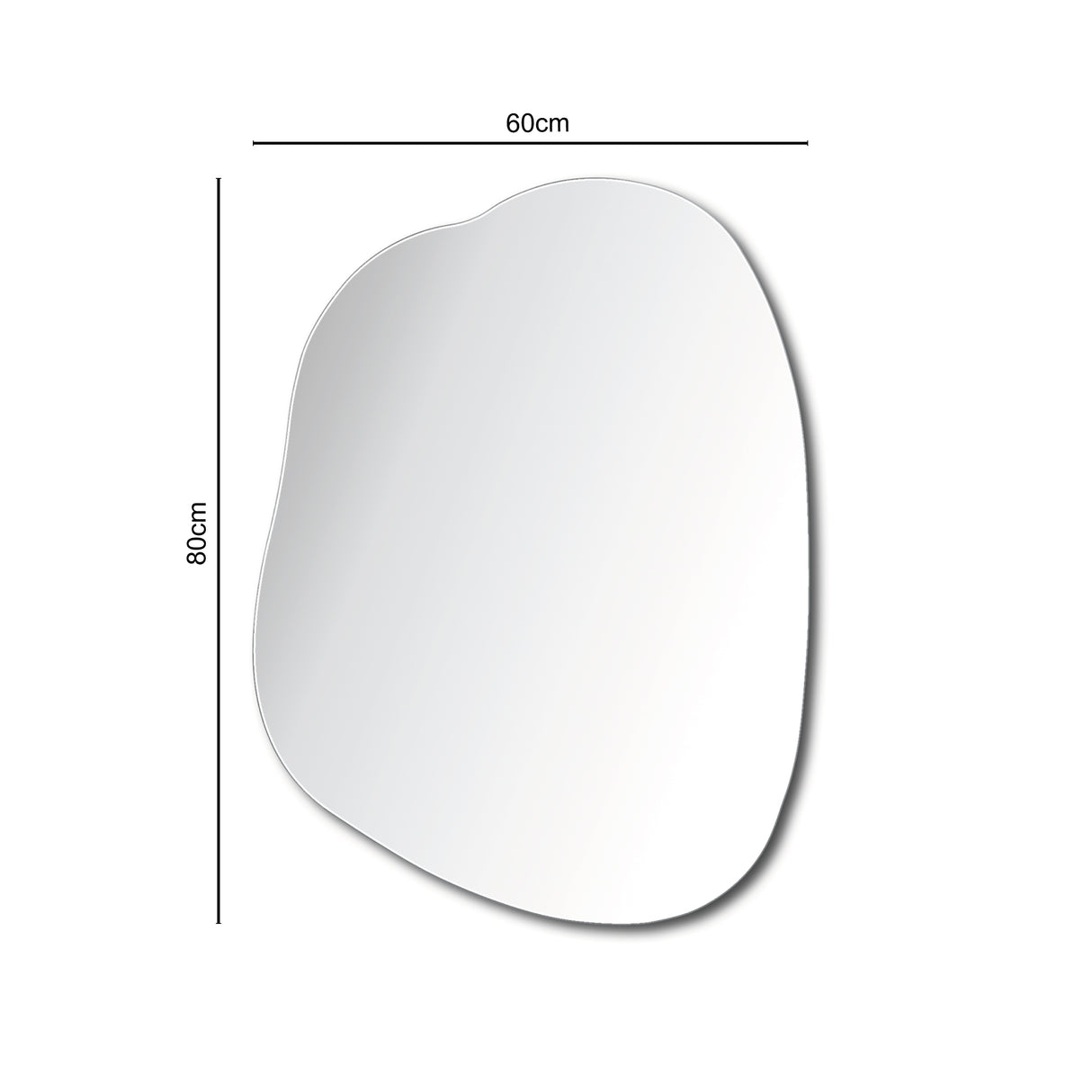 Nemi – Frameless Pond Wall Mirror – 80x60cm