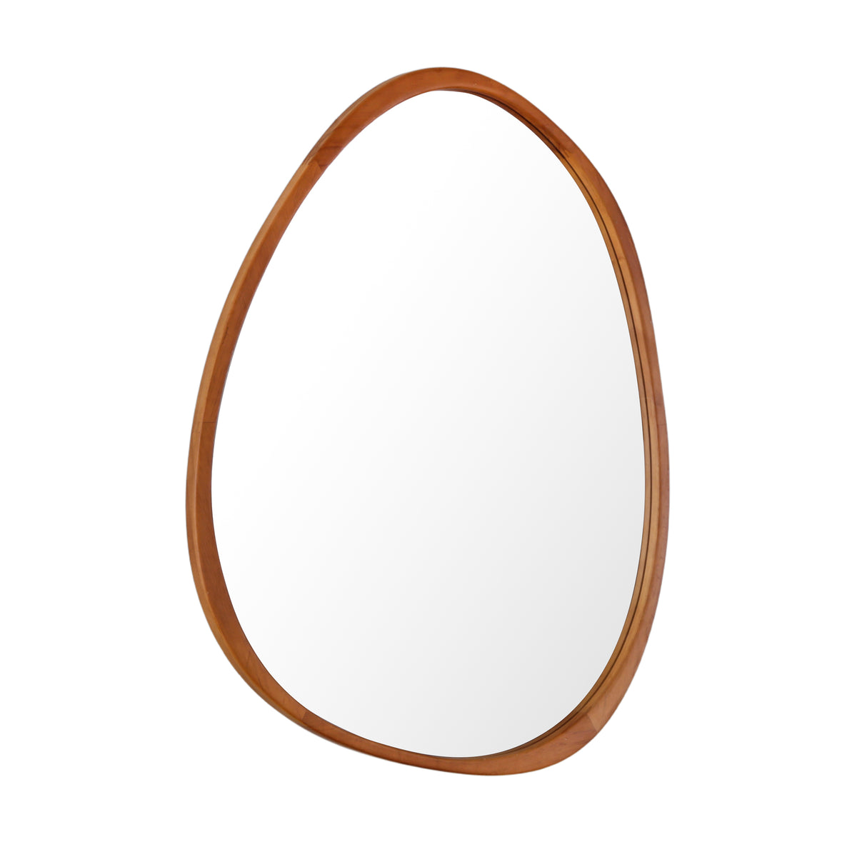 Orta - Pebble Mirror with Wood Frame - 89x71cm