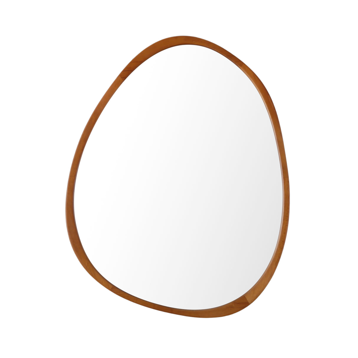 Orta - Pebble Mirror with Wood Frame - 89x71cm