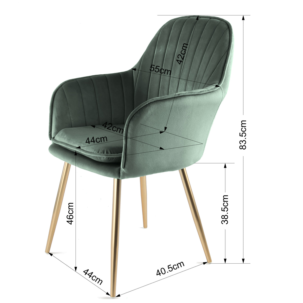 Muse - Occasional Chair with Velvet Upholstery
