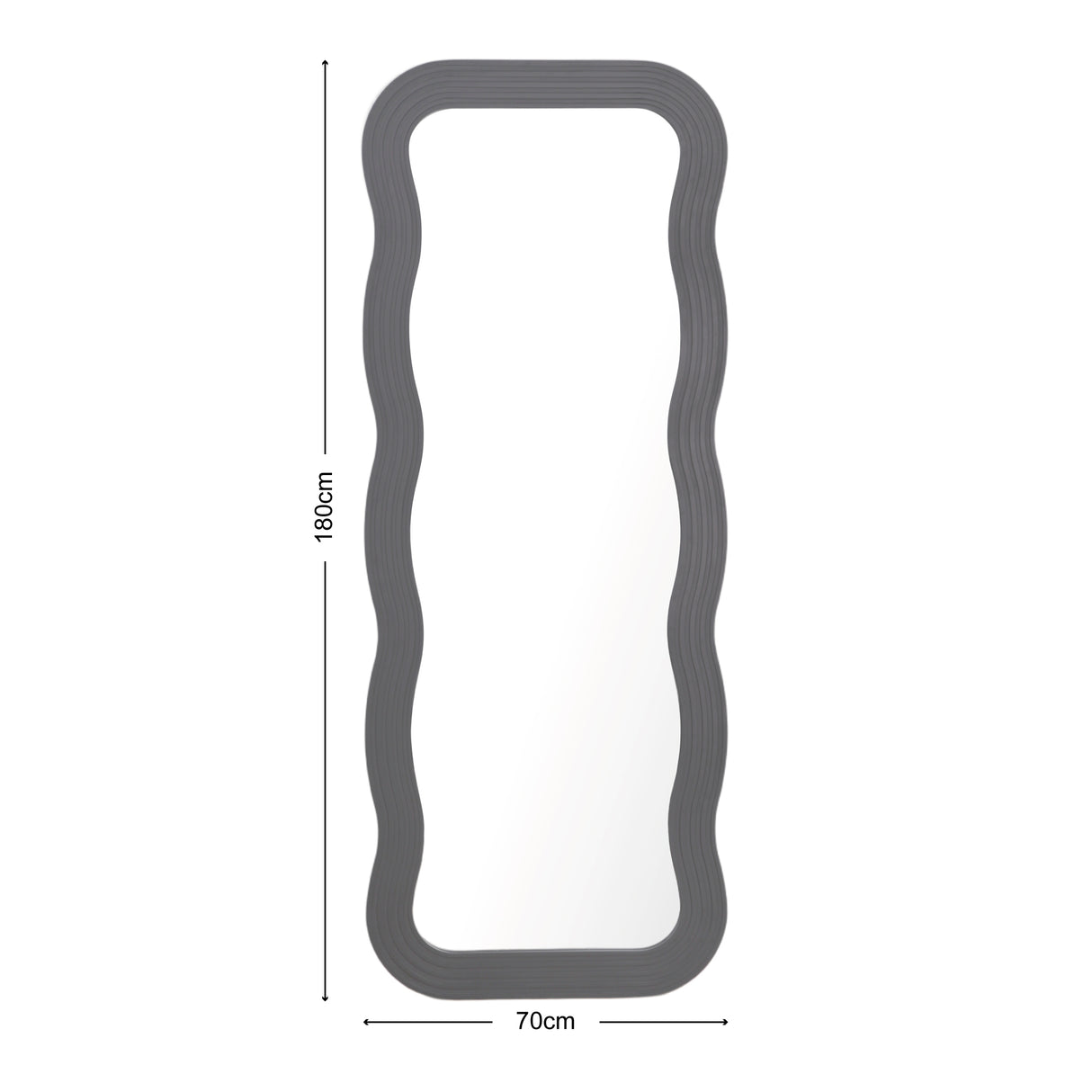Paola - Wavy Mirror Full Length - 70x180cm - Black or White
