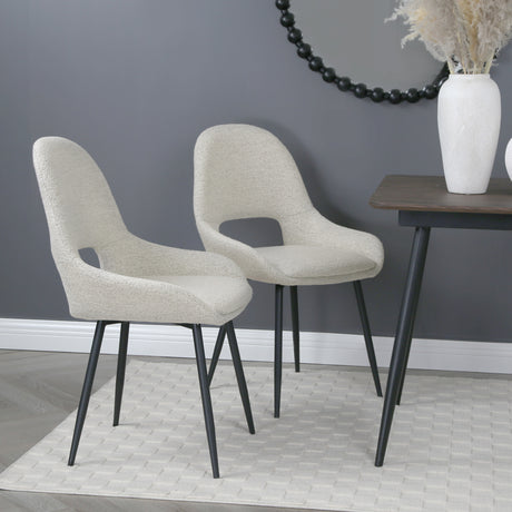 Pebble – Upholstered Dining Chairs in Premium Textured Linen (Set of 2)