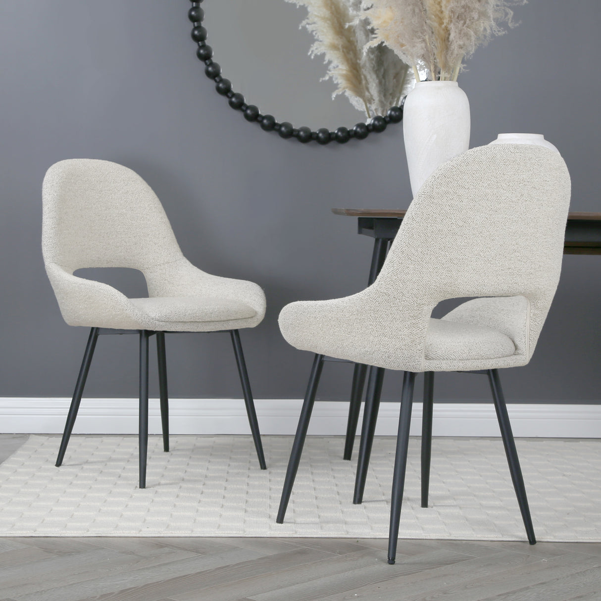 Pebble – Upholstered Dining Chairs in Premium Textured Linen (Set of 2)