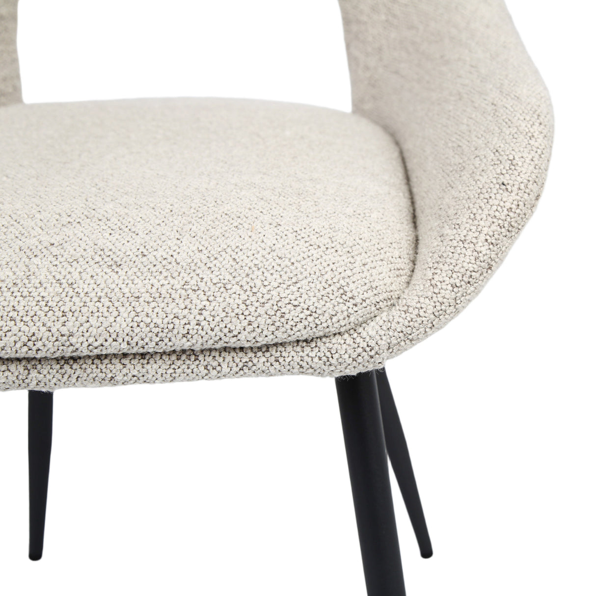 Pebble – Upholstered Dining Chairs in Premium Textured Linen (Set of 2)