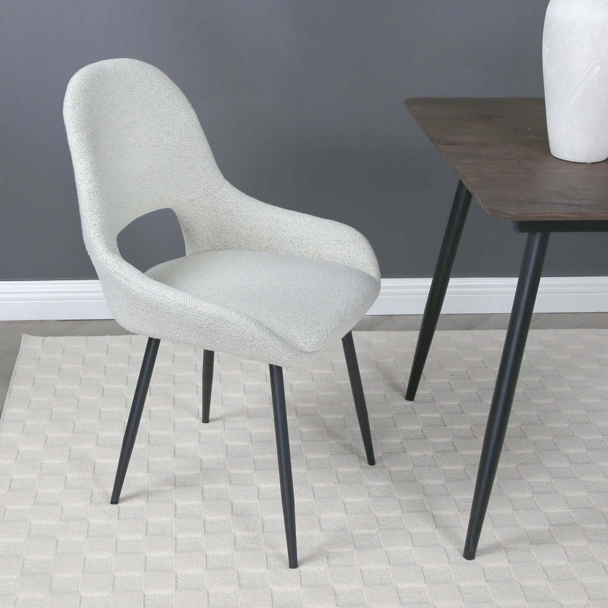 Pebble – Upholstered Dining Chairs in Premium Textured Linen (Set of 2)