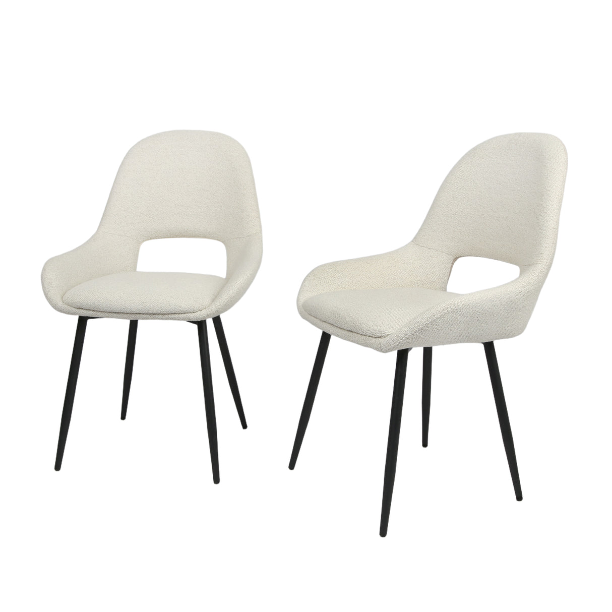 Pebble – Upholstered Dining Chairs in Premium Textured Linen (Set of 2)
