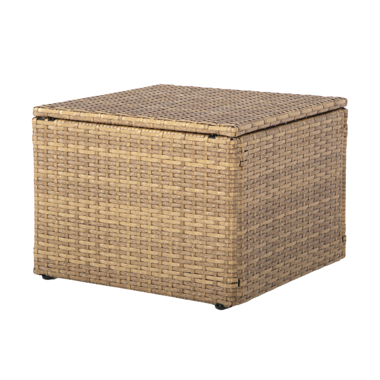 Pelias Rattan Garden Corner 8 Seater Outdoor Sofa Dining Set with Rising Table - Natural/Brown