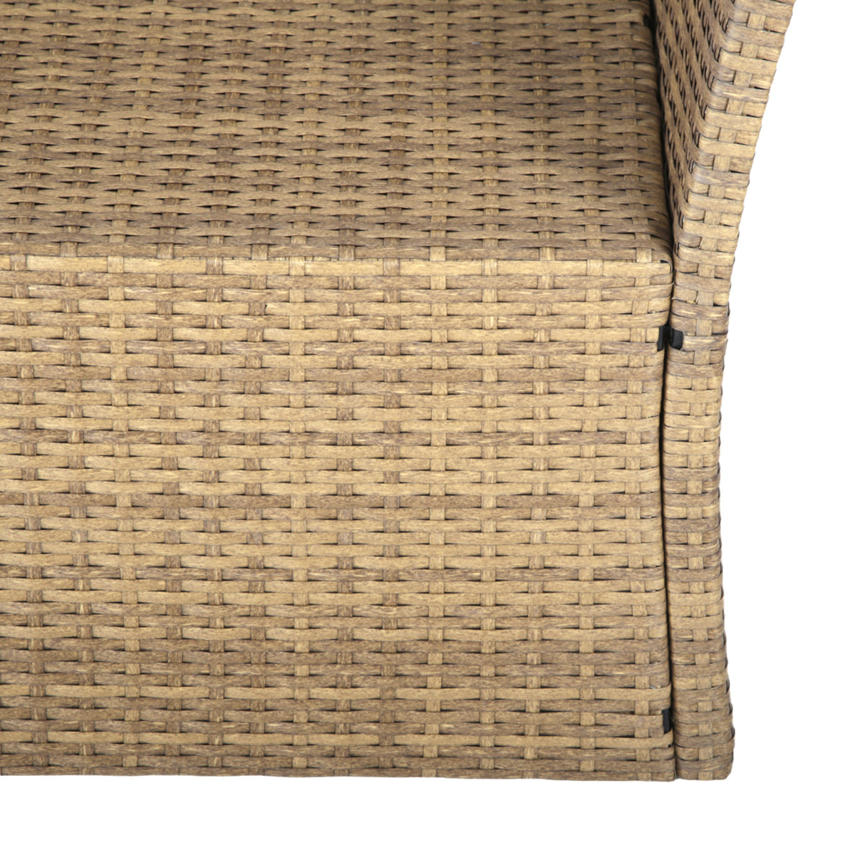 Pelias Rattan Garden Corner 8 Seater Outdoor Sofa Dining Set with Rising Table - Natural/Brown