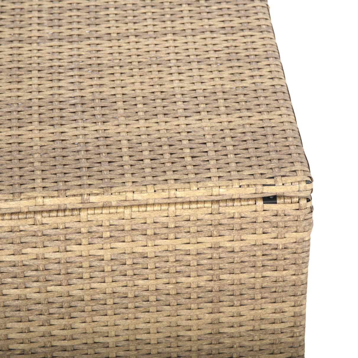 Pelias Rattan Garden Corner 8 Seater Outdoor Sofa Dining Set - Natural/Brown