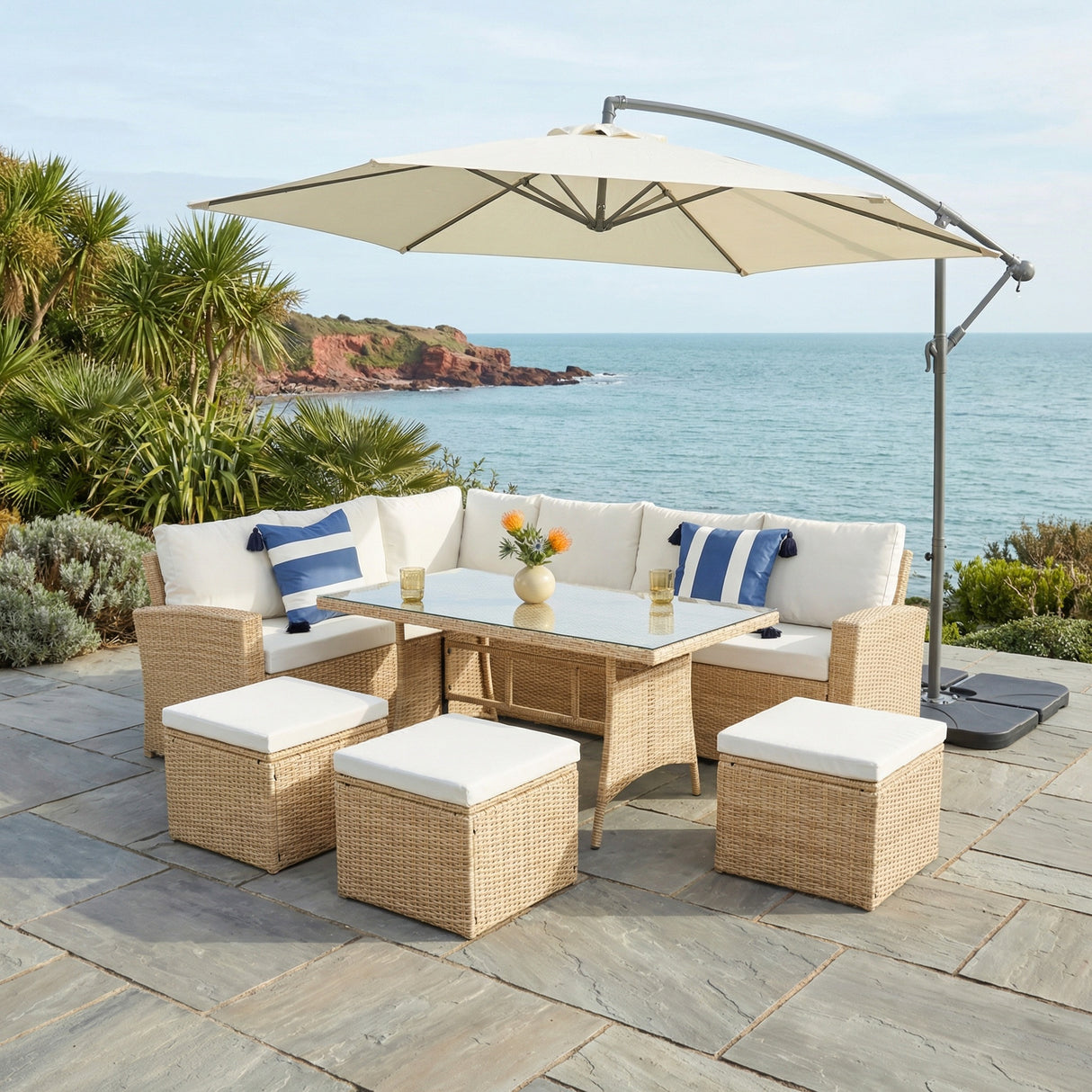 SYROS - Parasol 3m with LED Lamps