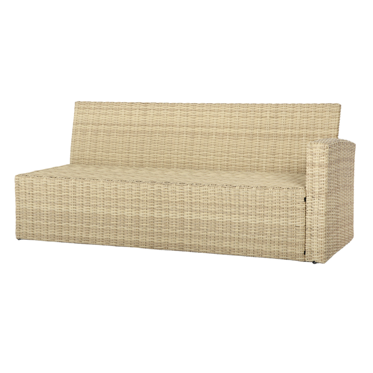 Pelias Rattan Garden Corner 8 Seater Outdoor Sofa Dining Set with Rising Table - Natural/Brown