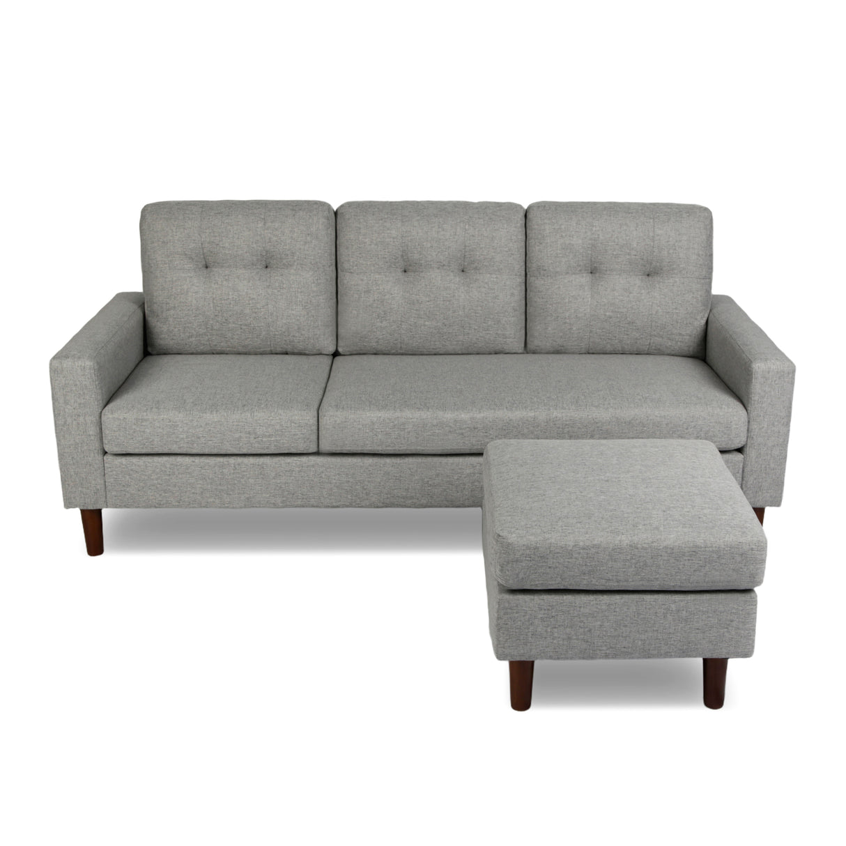 Pisa – Small Corner Sofa with Reversible Chaise - Soft Woven Fabric