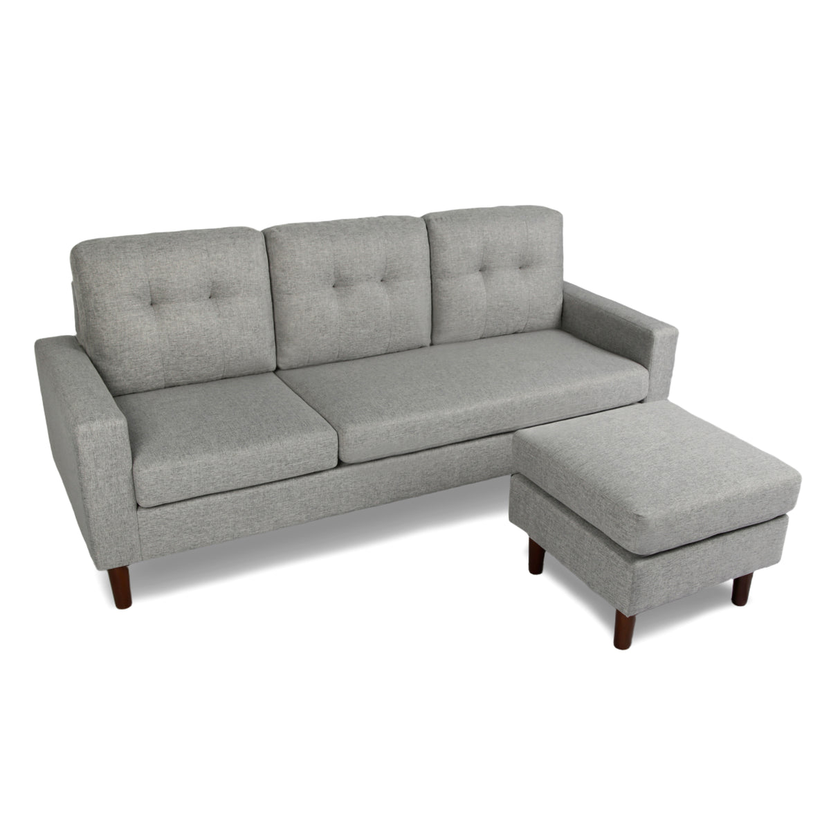 Pisa – Small Corner Sofa with Reversible Chaise - Soft Woven Fabric