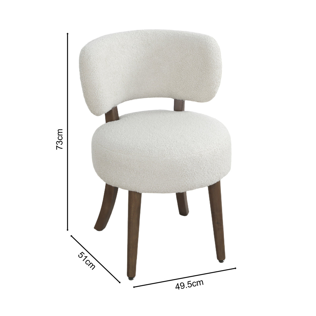 Sara Beige Fabric Dressing Chair