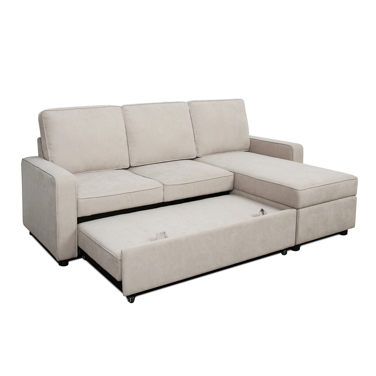 Selene - Corner Sofa Bed with Storage - 3 Seater - Pull-out System