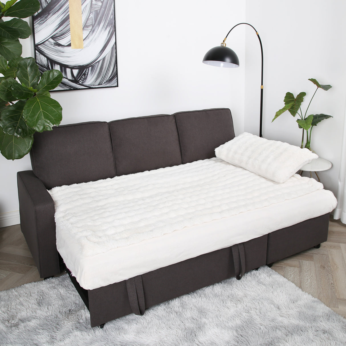 Selene - Corner Sofa Bed with Storage - 3 Seater - Pull-out System
