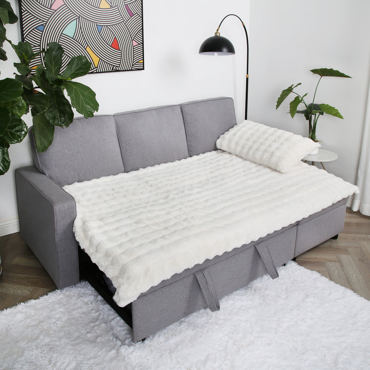 Selene - Corner Sofa Bed with Storage - 3 Seater - Pull-out System