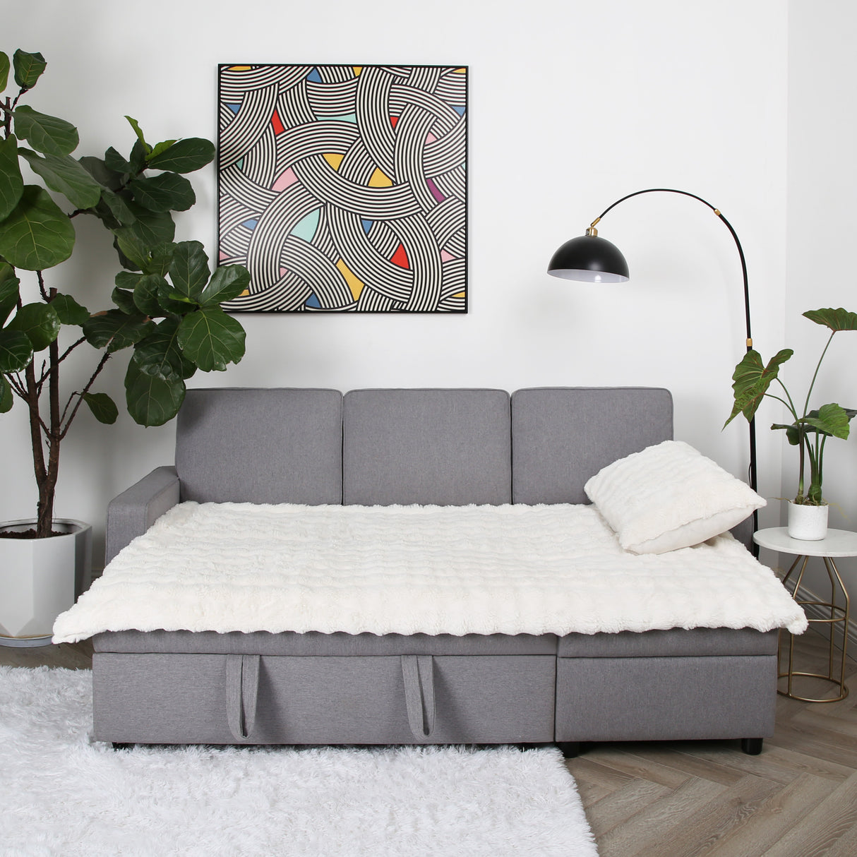 Selene - Corner Sofa Bed with Storage - 3 Seater - Pull-out System