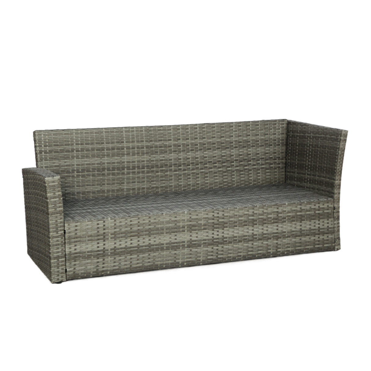 St. Tropez - Garden Corner Sofa with Rising Table - Grey Rattan - 6 Seats