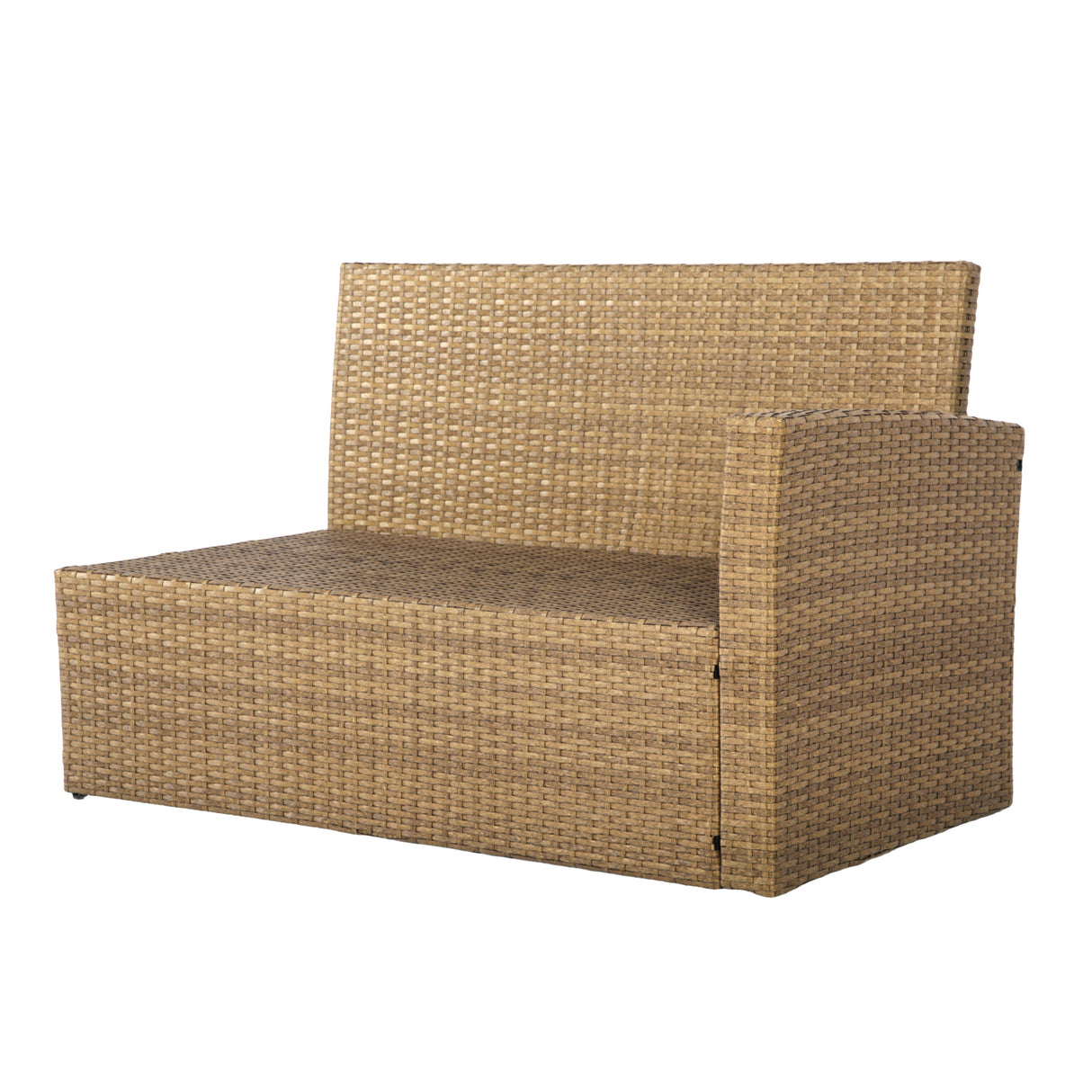 Brown rattan bench