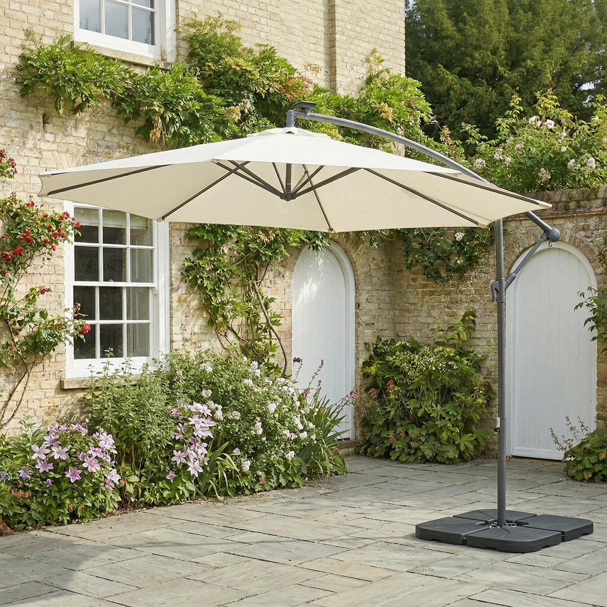 SYROS - Parasol 3m with LED Lamps