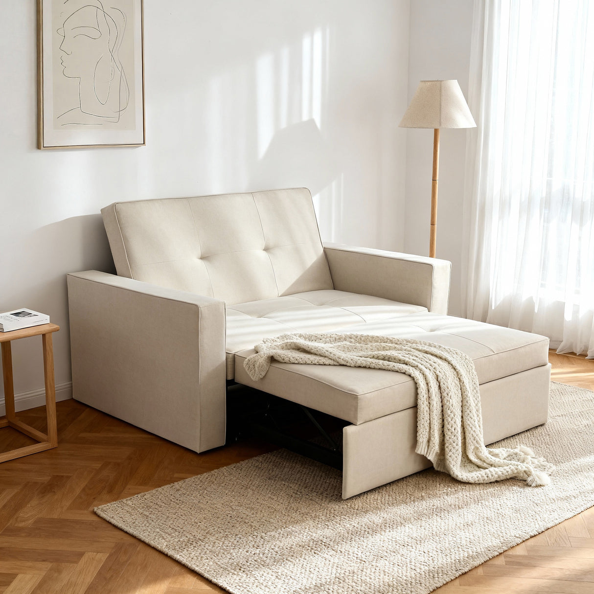 Troy - Pull Out Sofa Bed - Double Sofa Bed - 2 Seater