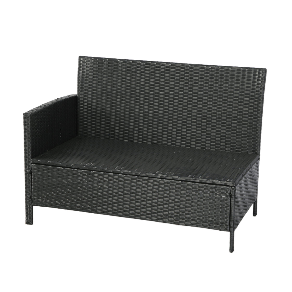 Thalia Rattan 8-Seater Corner Dining Sofa with Glass Table