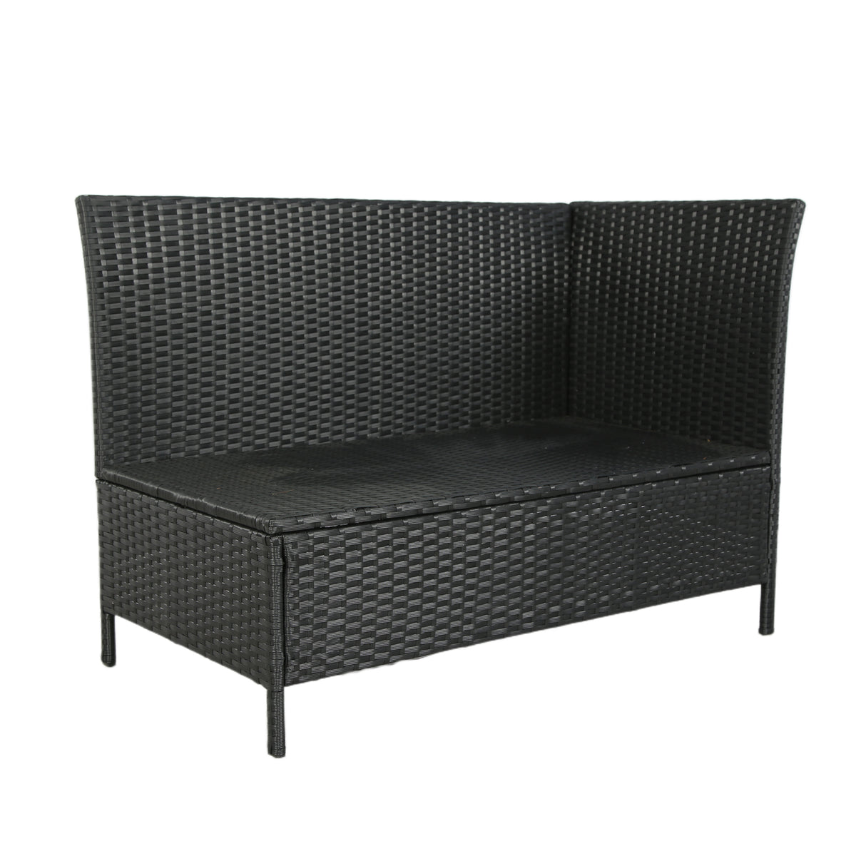 Thalia Rattan 8-Seater Corner Dining Sofa with Glass Table