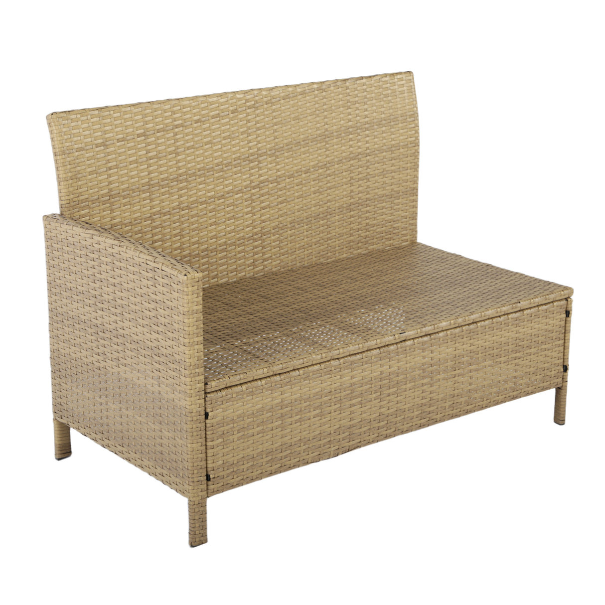 Thalia - Rattan Garden Corner 8 Seater Outdoor Sofa Dining Set with Polywood Table - Brown