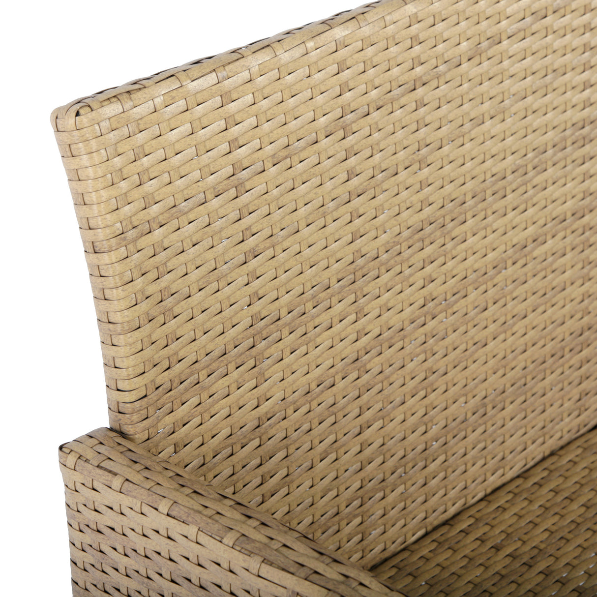 Brown rattan bench