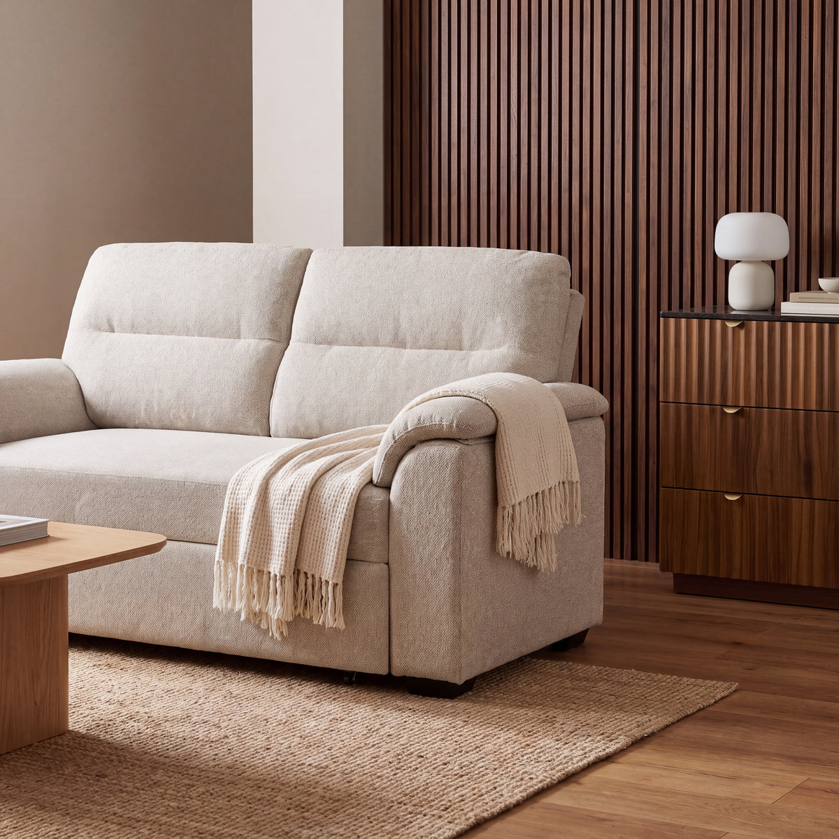 Tivoli 2 Seater Pull Out Sofa Bed Sand