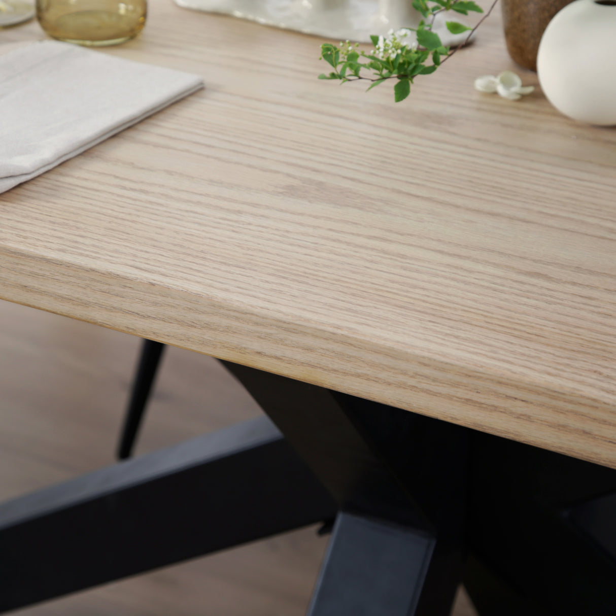 Triton - Oak Effect Rectangular Dining Table – 6 Seater (180 × 95 cm)