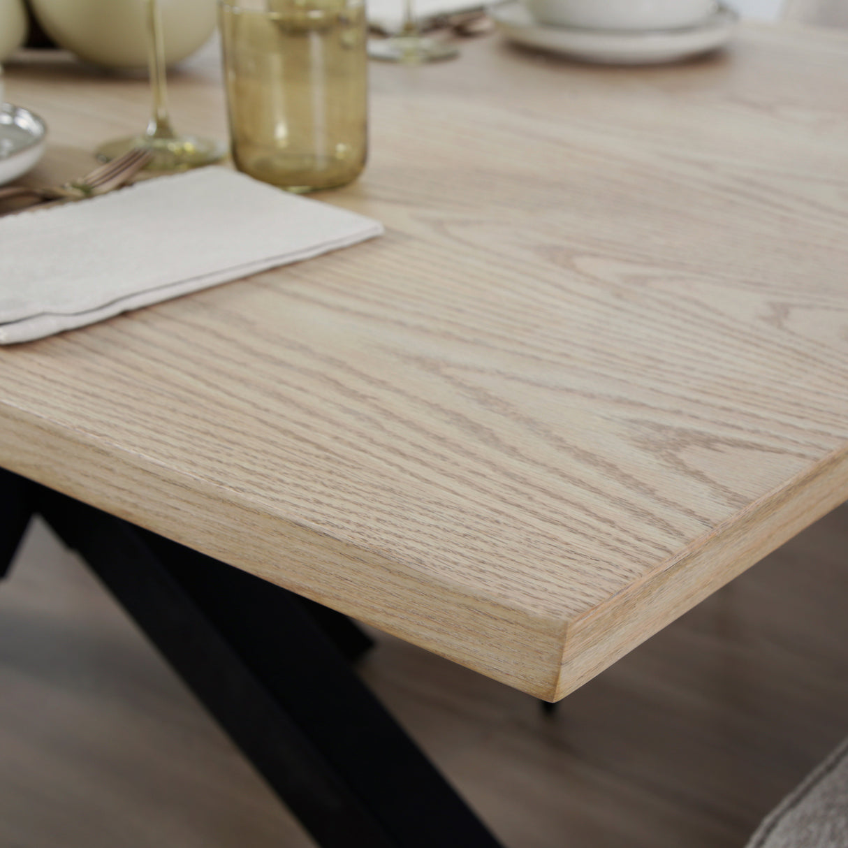 Triton - Oak Effect Rectangular Dining Table – 6 Seater (180 × 95 cm)