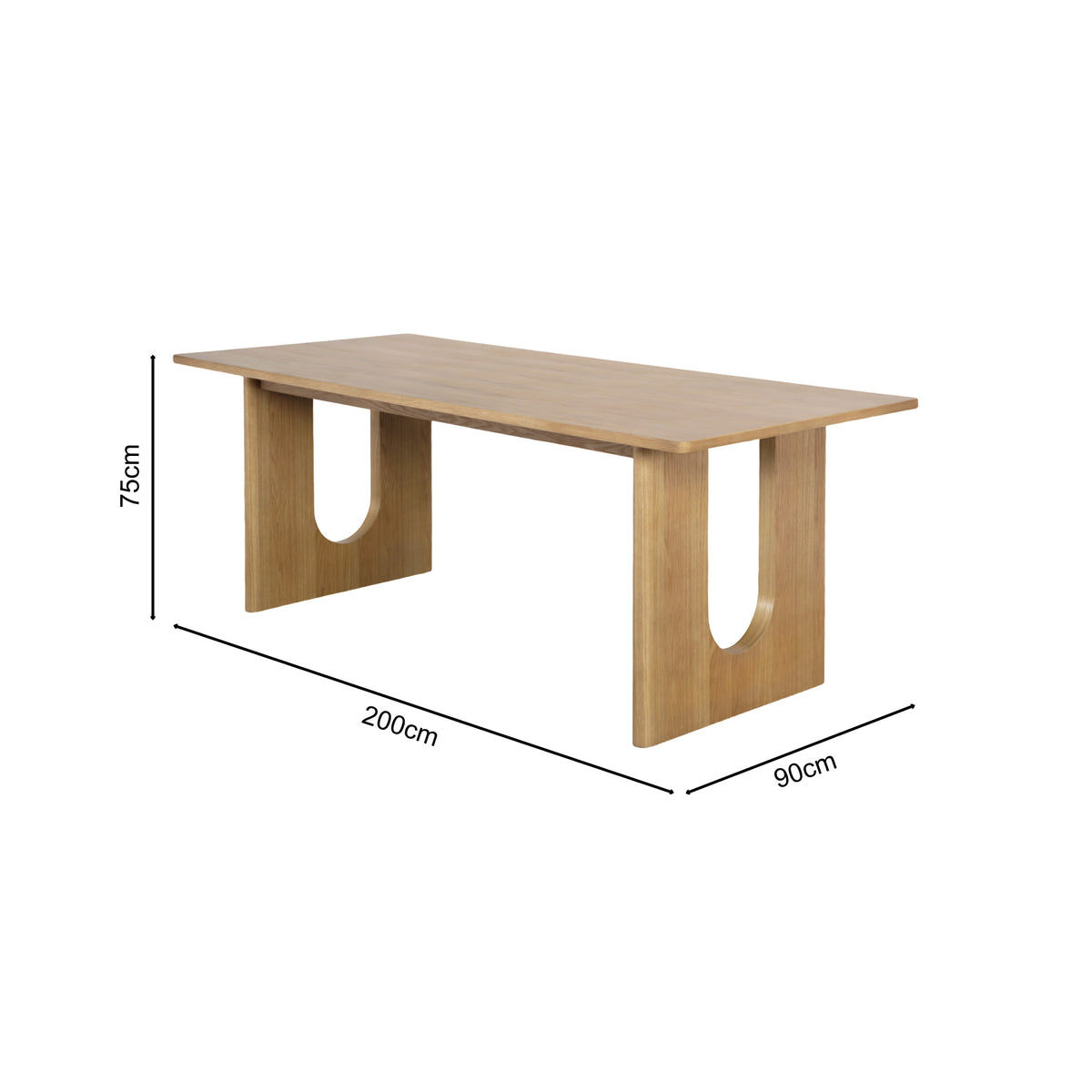 Umberto Washed Oak Dining Table - 6 Seater