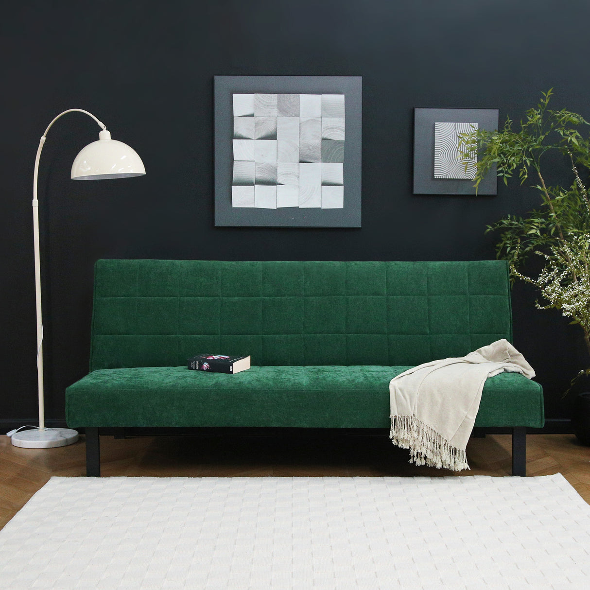 Vittoria – Click Clack Sofa Bed in Premium Textured Linen - 3-Seater