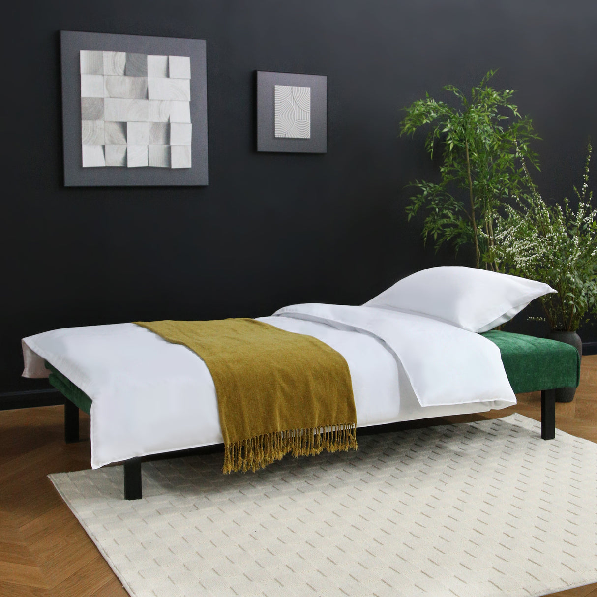 Vittoria – Click Clack Sofa Bed in Premium Textured Linen - 3-Seater