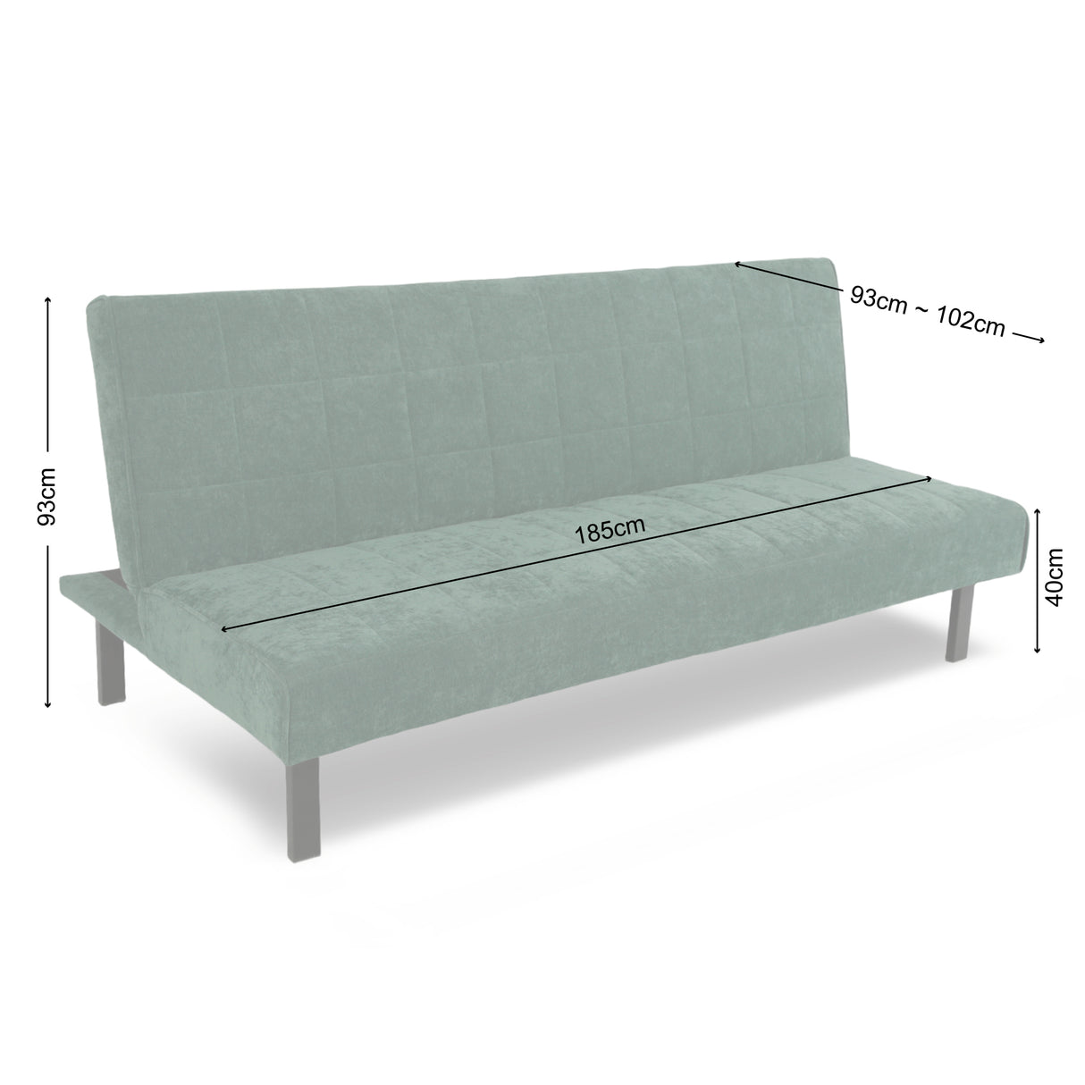 Vittoria – Click Clack Sofa Bed in Premium Textured Linen - 3-Seater