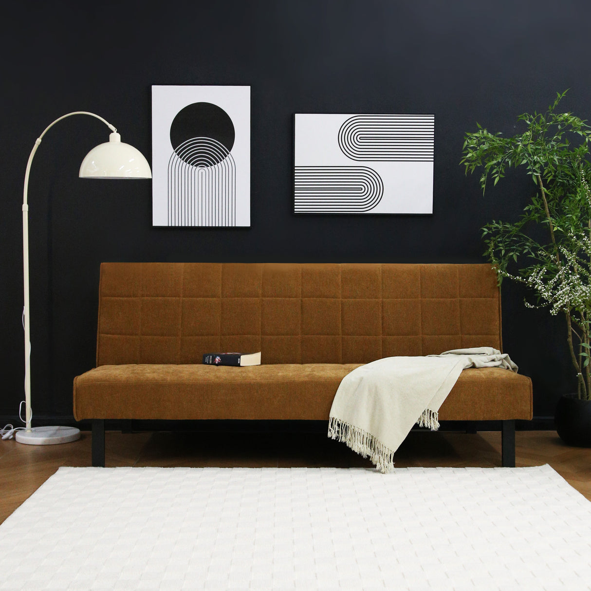 Vittoria – Click Clack Sofa Bed in Premium Textured Linen - 3-Seater