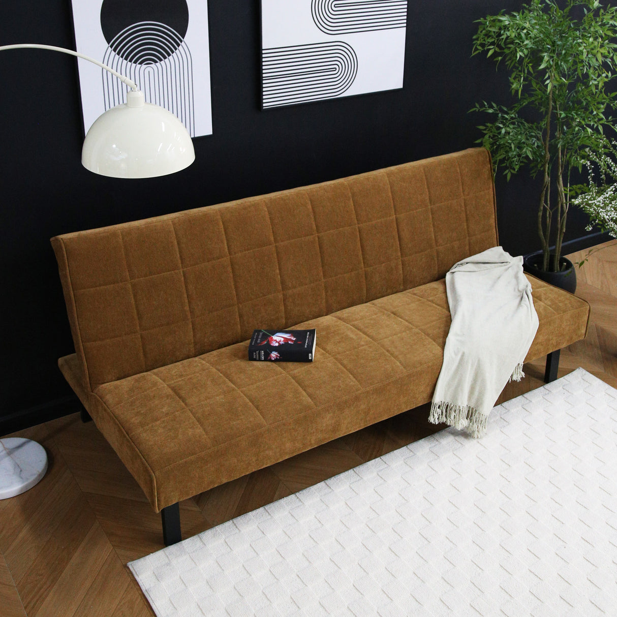 Vittoria – Click Clack Sofa Bed in Premium Textured Linen - 3-Seater