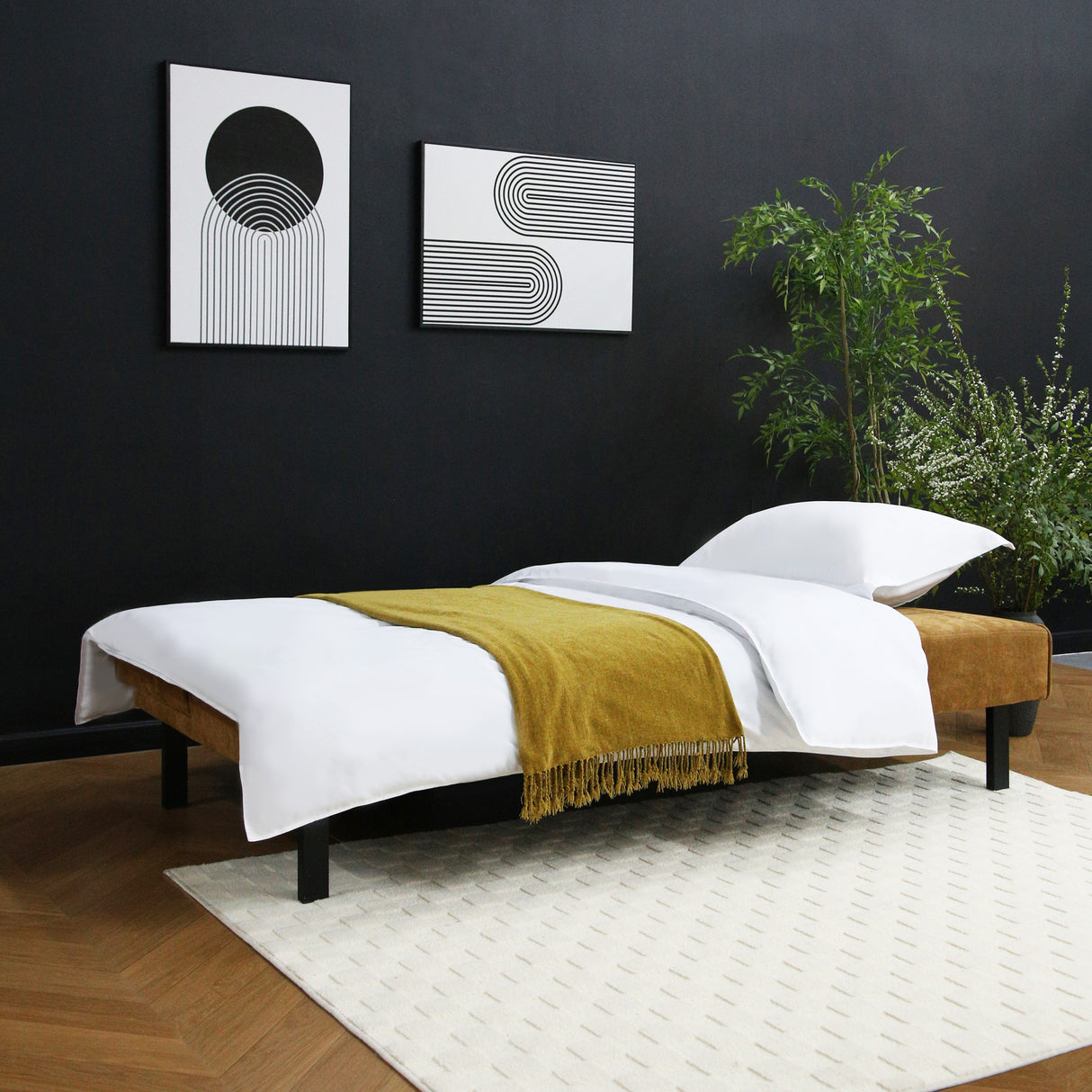 Vittoria – Click Clack Sofa Bed in Premium Textured Linen - 3-Seater