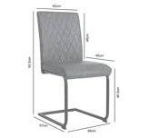 Nestor - Pair of Industrial Dining Chairs - Brown