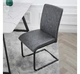 Nestor - Pair of Industrial Dining Chairs - Brown