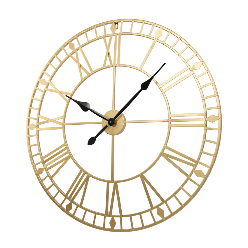 EOS - Skeleton Wall Clock with Roman Numerals - 80x80cm